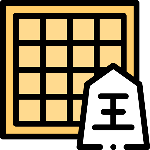 shogi Detailed Rounded Lineal color icono
