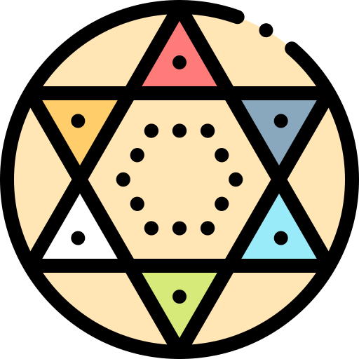 중국어 체커 Detailed Rounded Lineal color icon