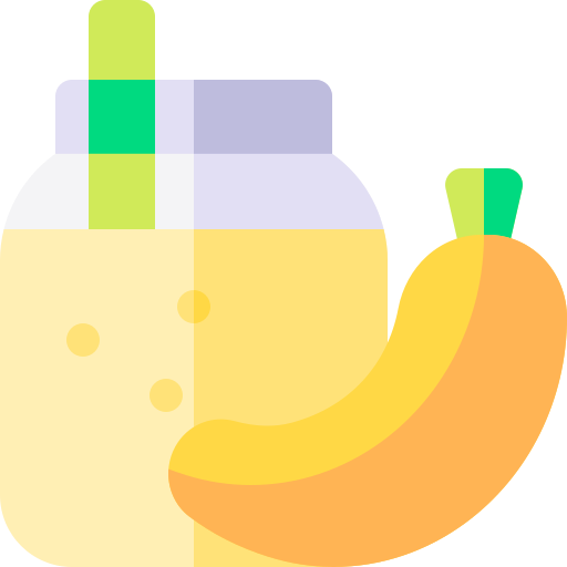 Банановый смузи Basic Rounded Flat иконка