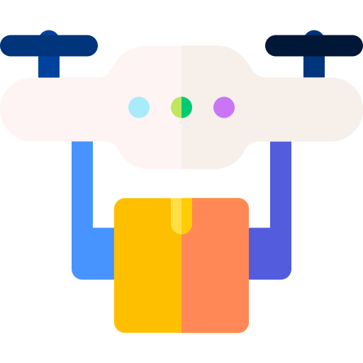 entrega de drones Basic Rounded Flat icono