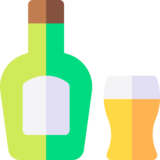 alcool Basic Rounded Flat Icône