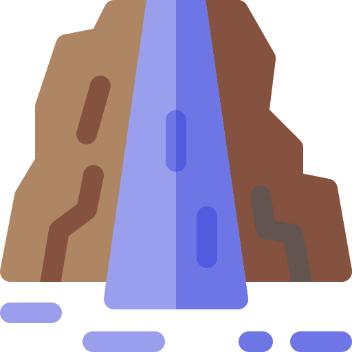 Tugela waterfall Basic Rounded Flat icon