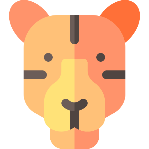 jachtluipaard Basic Rounded Flat icoon