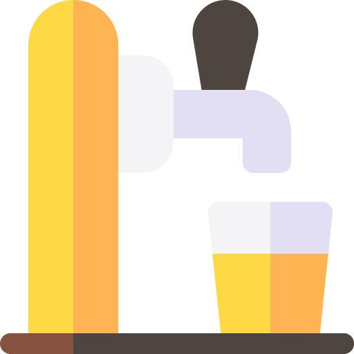 robinet de bière Basic Rounded Flat Icône