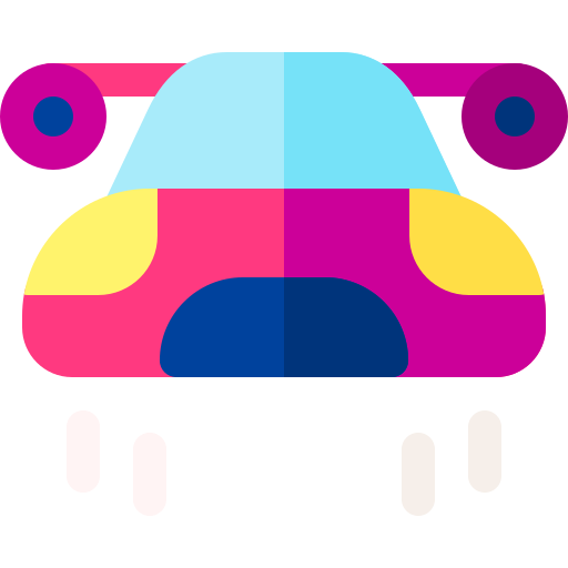 Flying car Basic Rounded Flat icon