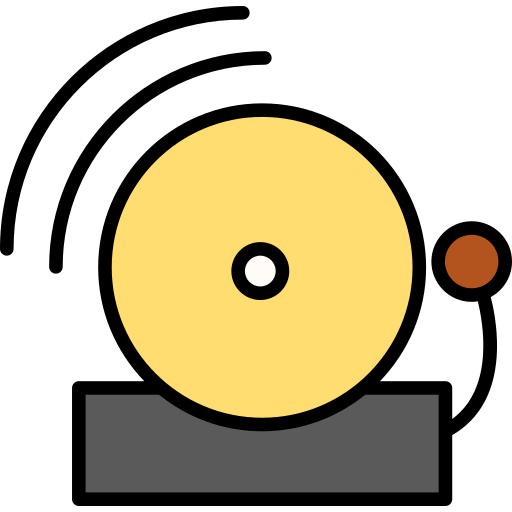 szkolny dzwonek Generic Outline Color ikona