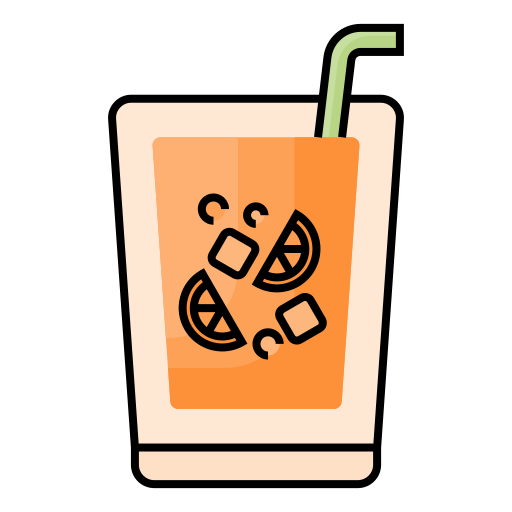 sok pomarańczowy Generic Outline Color ikona