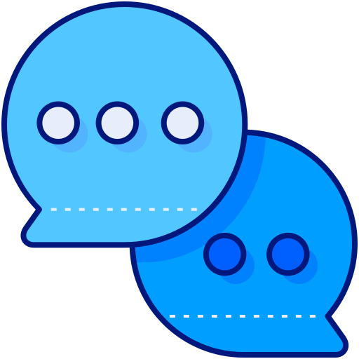 discurso de burbuja Generic Blue icono