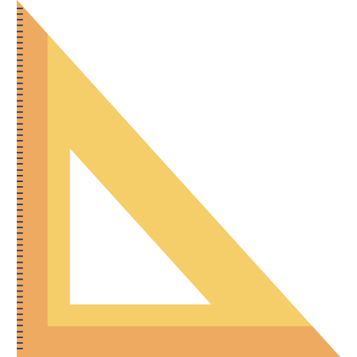 regla cuadrada Generic Flat icono