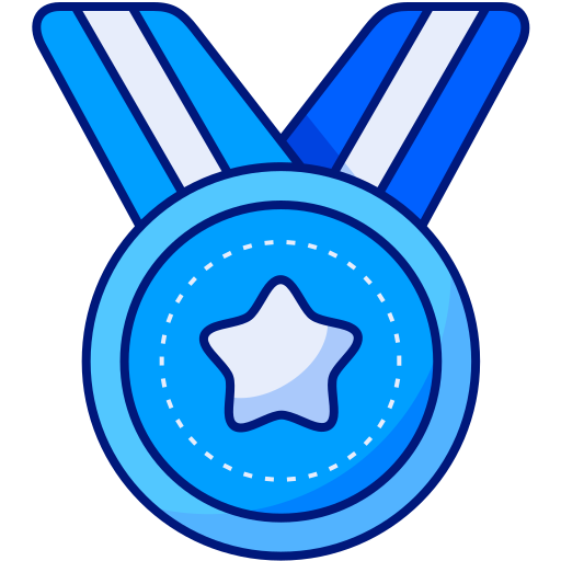 Звездная медаль Generic Blue иконка