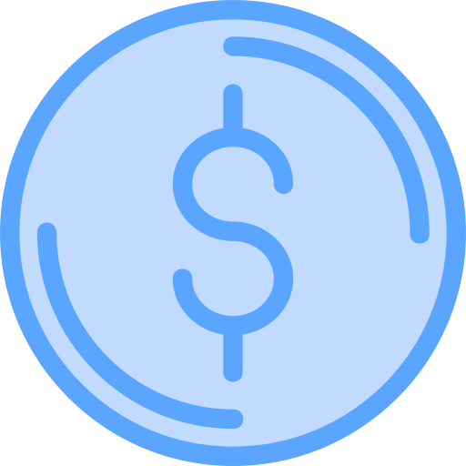 moedas de dólar Generic Blue Ícone