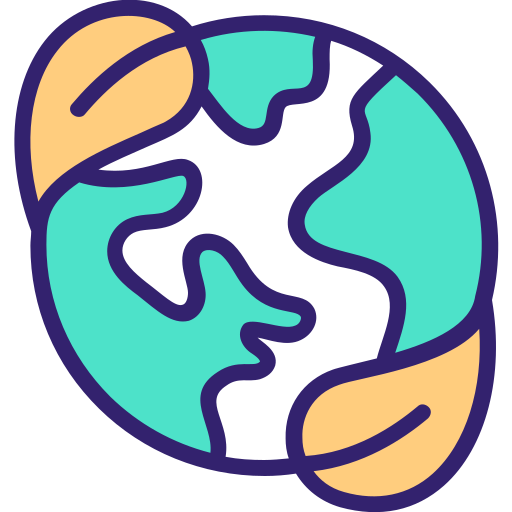 planeet aarde Generic Outline Color icoon