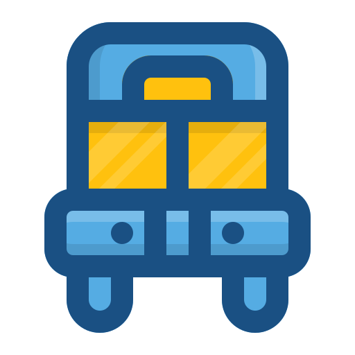 bus Detailed Rounded Color Omission icon
