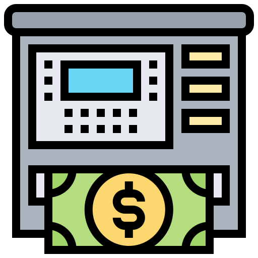 geldautomaat Meticulous Lineal Color icoon