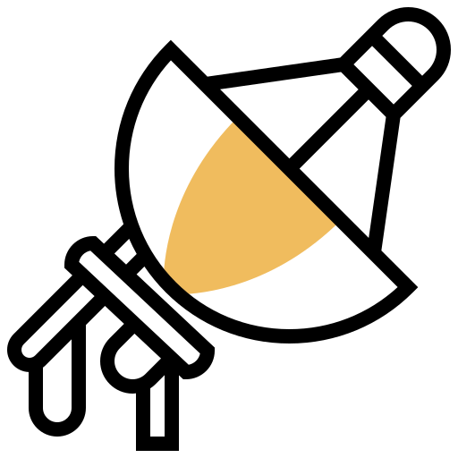 위성 접시 Meticulous Yellow shadow icon