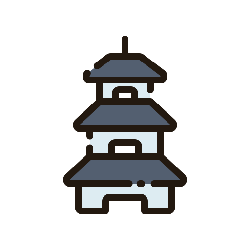 pagoda Good Ware Lineal Color icono