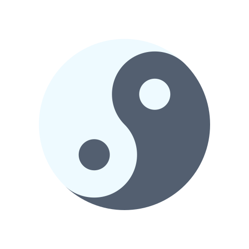 yin yang Good Ware Flat icoon