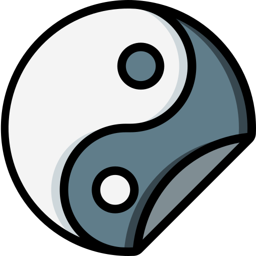yin yang Basic Miscellany Lineal Color icono
