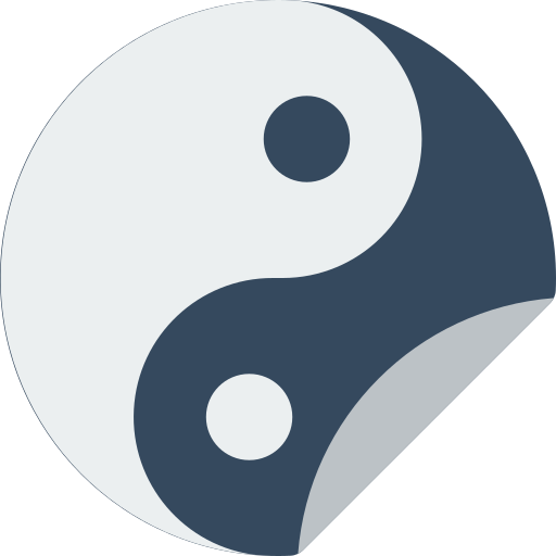 Yin yang Basic Miscellany Flat icon