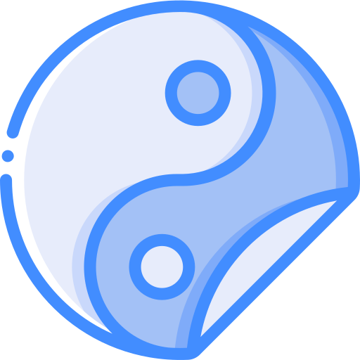 yin yang Basic Miscellany Blue icono