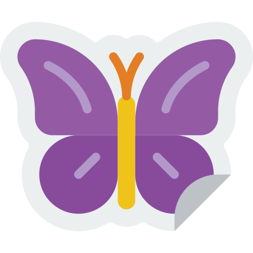 Butterfly Basic Miscellany Flat icon