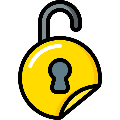 Lock Basic Miscellany Lineal Color icon