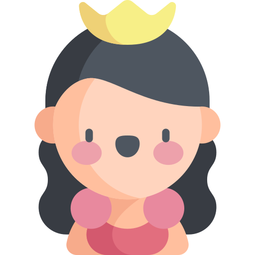 princesa Kawaii Flat icono
