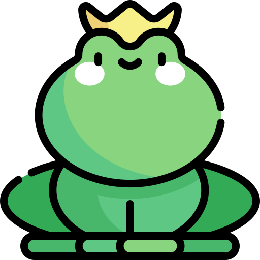 Лягушачий принц Kawaii Lineal color иконка