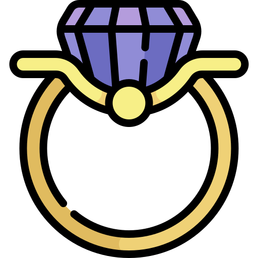 anillo Kawaii Lineal color icono