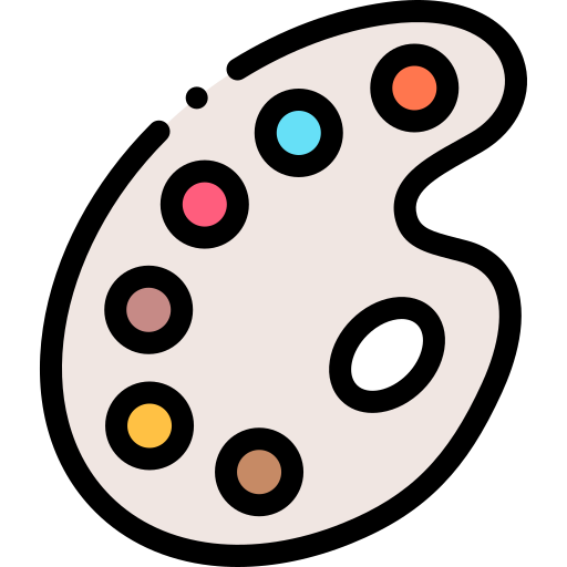 Paint palette Detailed Rounded Lineal color icon