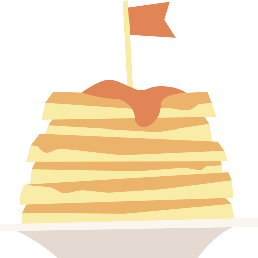 tortita Cartoon Flat icono