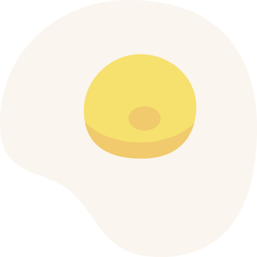huevo frito Cartoon Flat icono