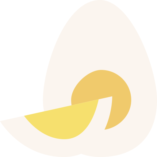 ugotowane jajko Cartoon Flat ikona