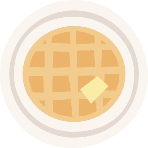 wafel Cartoon Flat ikona
