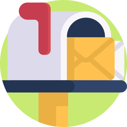 skrzynka pocztowa Detailed Flat Circular Flat ikona