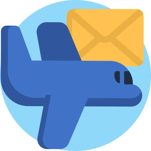 correo aéreo Detailed Flat Circular Flat icono