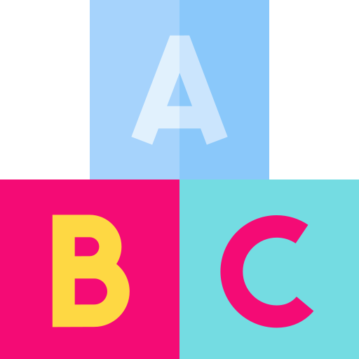 blok abc Basic Straight Flat ikona