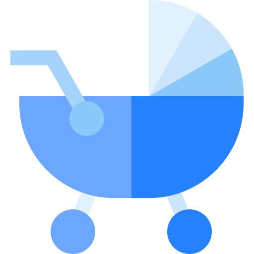 Baby carriage Basic Straight Flat icon