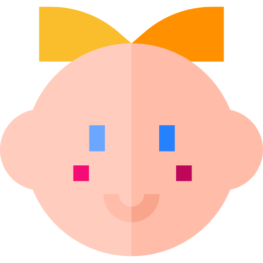 女の赤ちゃん Basic Straight Flat icon