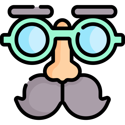okulary z wąsami Special Lineal color ikona