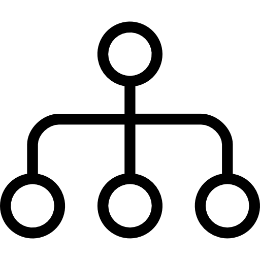 struktura hierarchiczna Cursor creative Lineal ikona