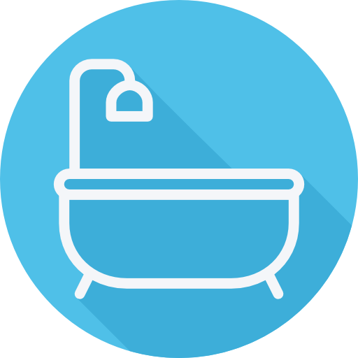badkuip Cursor creative Flat Circular icoon