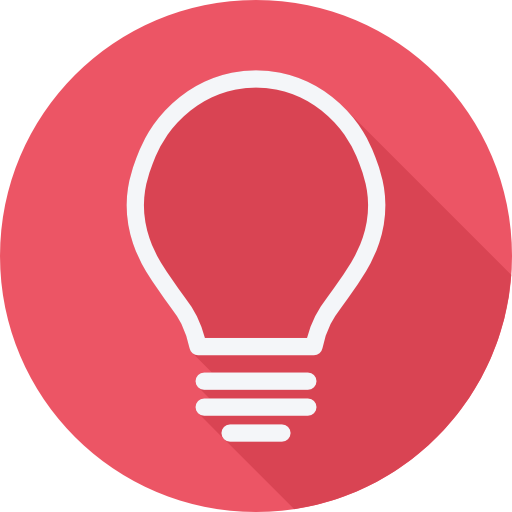 Light bulb Cursor creative Flat Circular icon