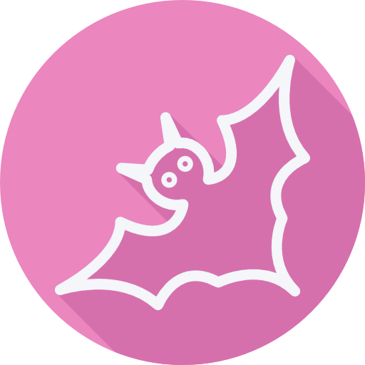 chauve souris Cursor creative Flat Circular Icône