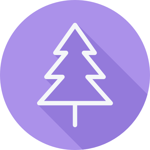 árbol de navidad Cursor creative Flat Circular icono