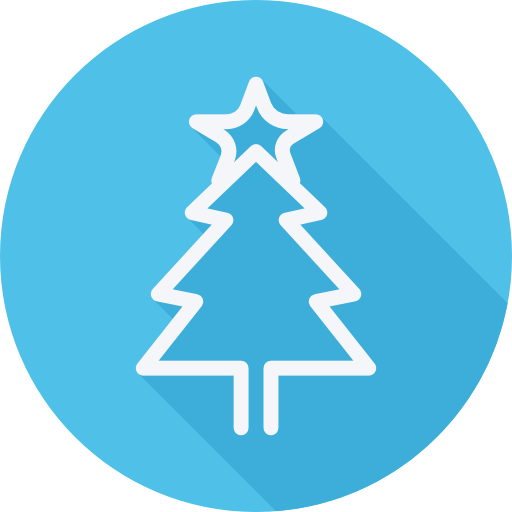 クリスマスツリー Cursor creative Flat Circular icon