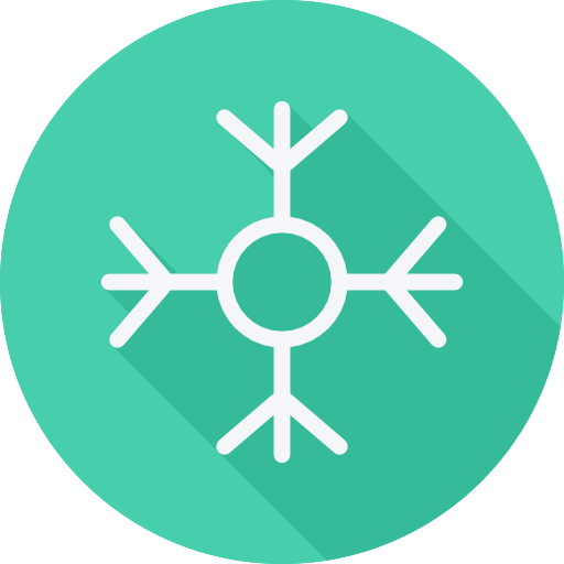 sneeuwvlok Cursor creative Flat Circular icoon