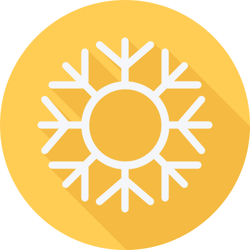 fiocco di neve Cursor creative Flat Circular icona