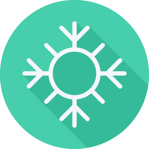 sneeuwvlok Cursor creative Flat Circular icoon