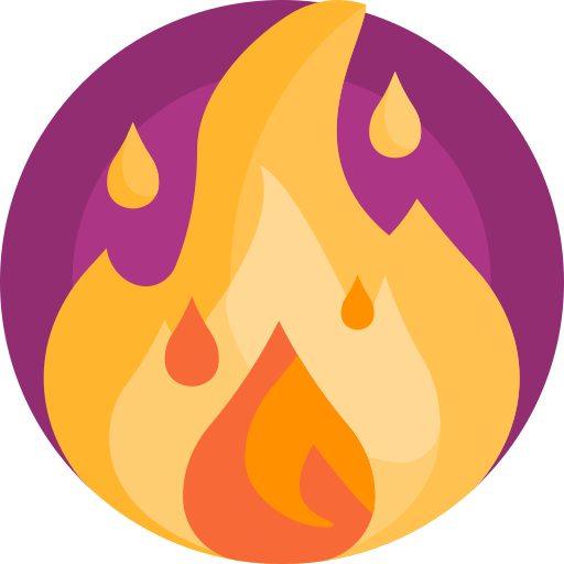 ogień Detailed Flat Circular Flat ikona